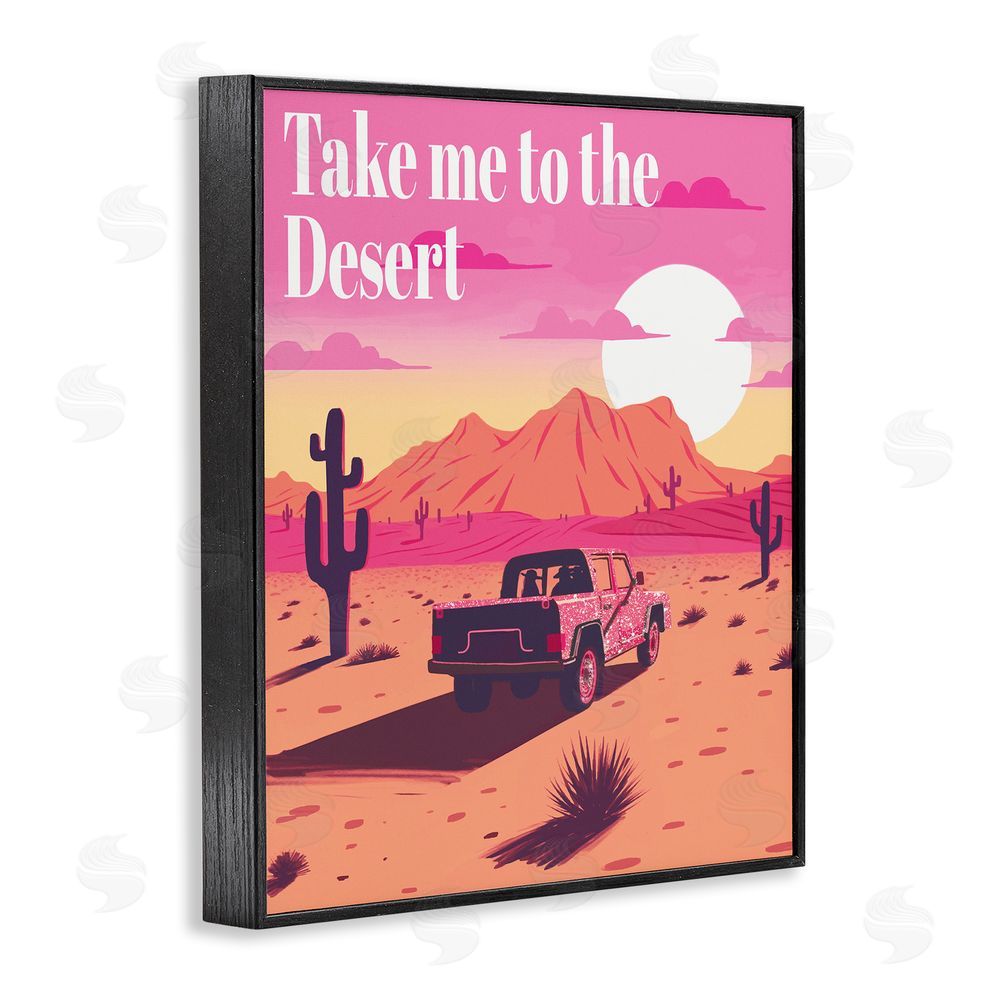 Ziwei Li Desert Scenery & Phrase Black Framed Giclee Wall Art Print
