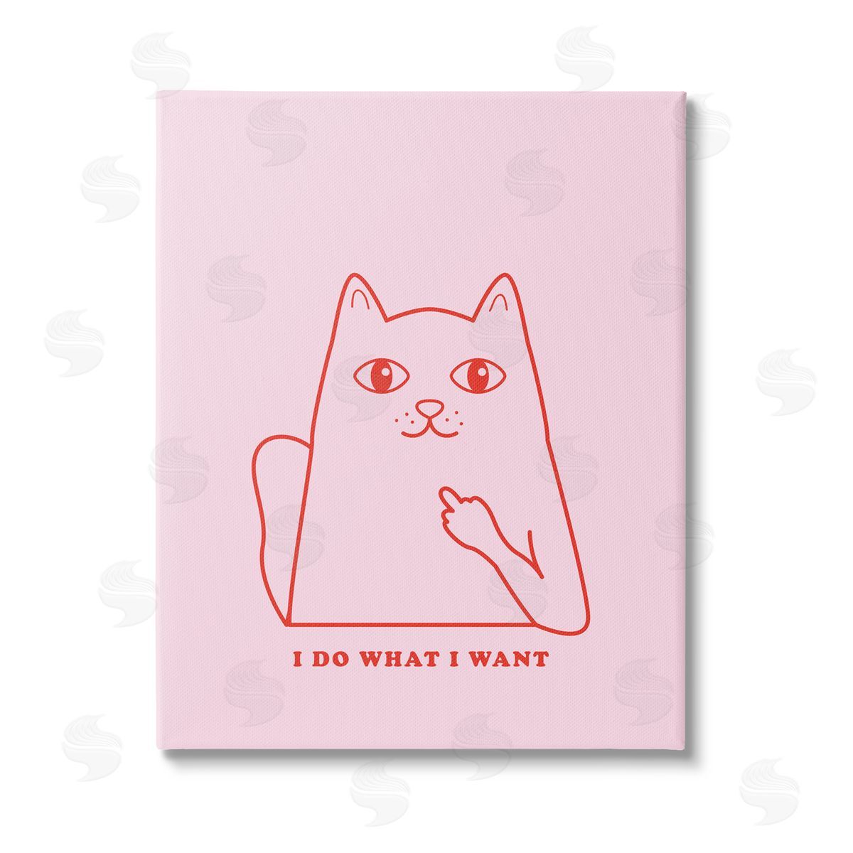 House of Lulu Do What I Want Cat Stretched Canvas Wall Art Print