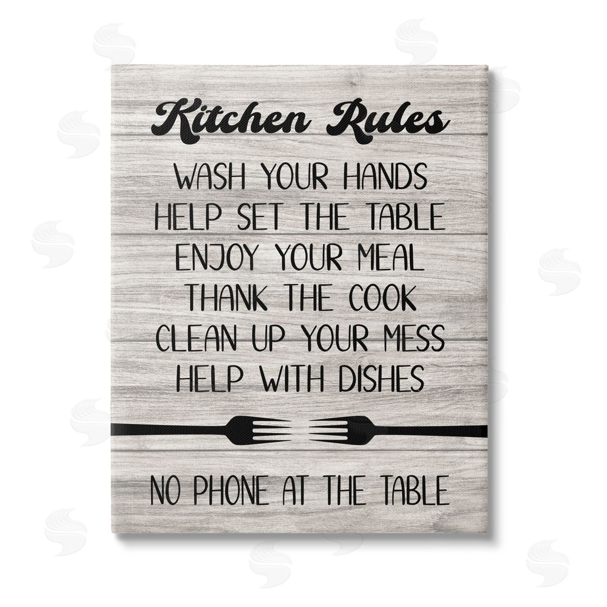 Martina Pavlova Rustic Kitchen Rules Stretched Canvas Wall Art Print