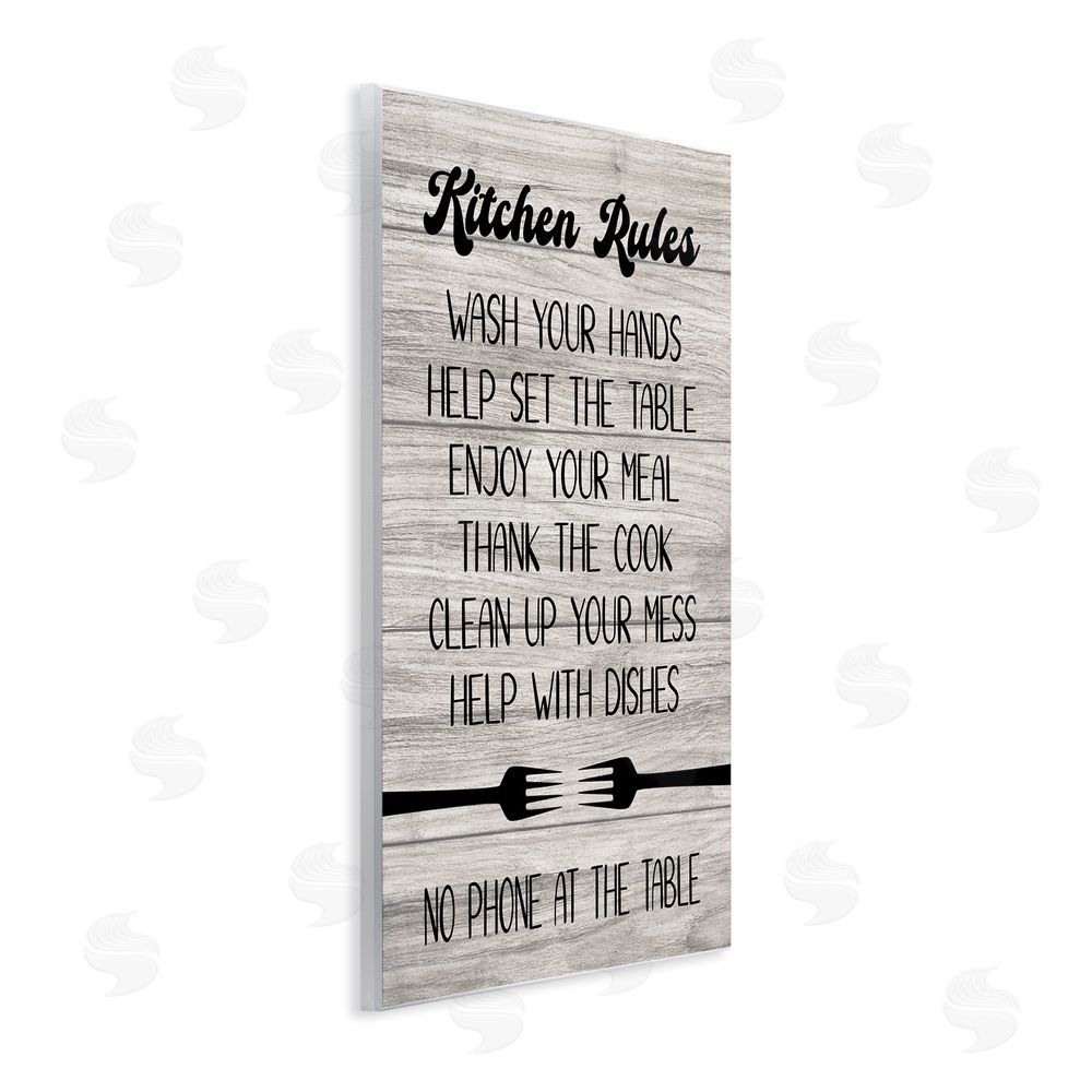 Martina Pavlova Rustic Kitchen Rules Wall Plaque Art Print
