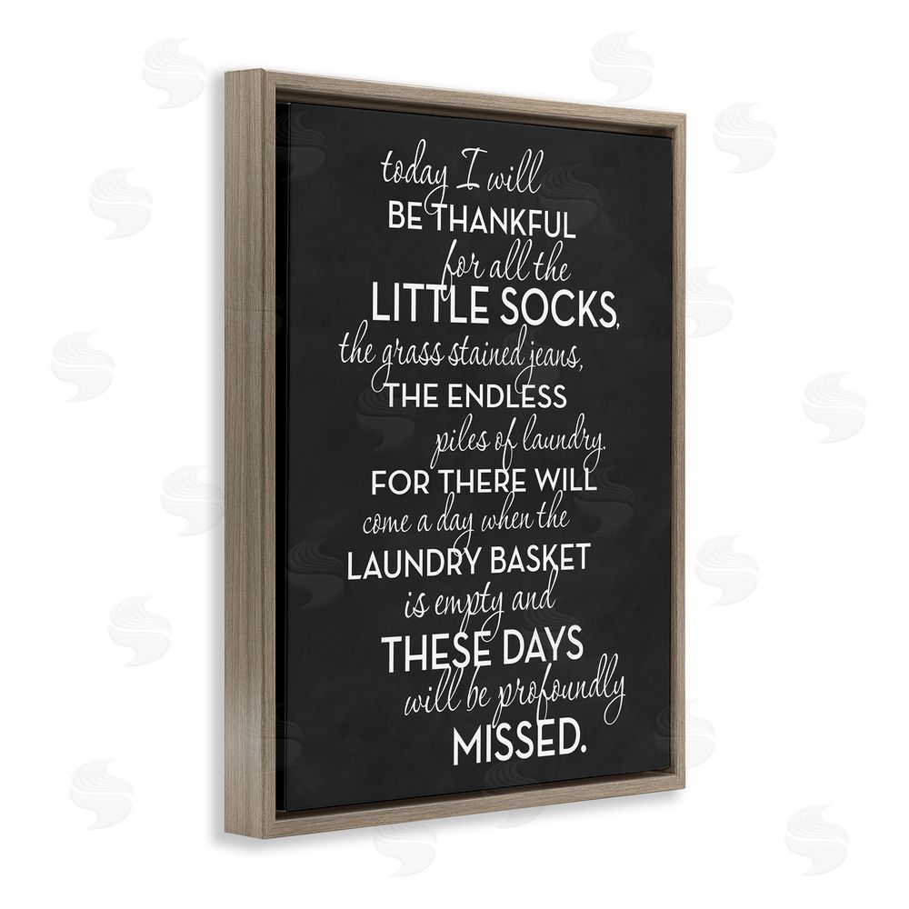 Lettered and Lined Family Parenting Phrase Brown Floating Frame Canvas Wall Art Print