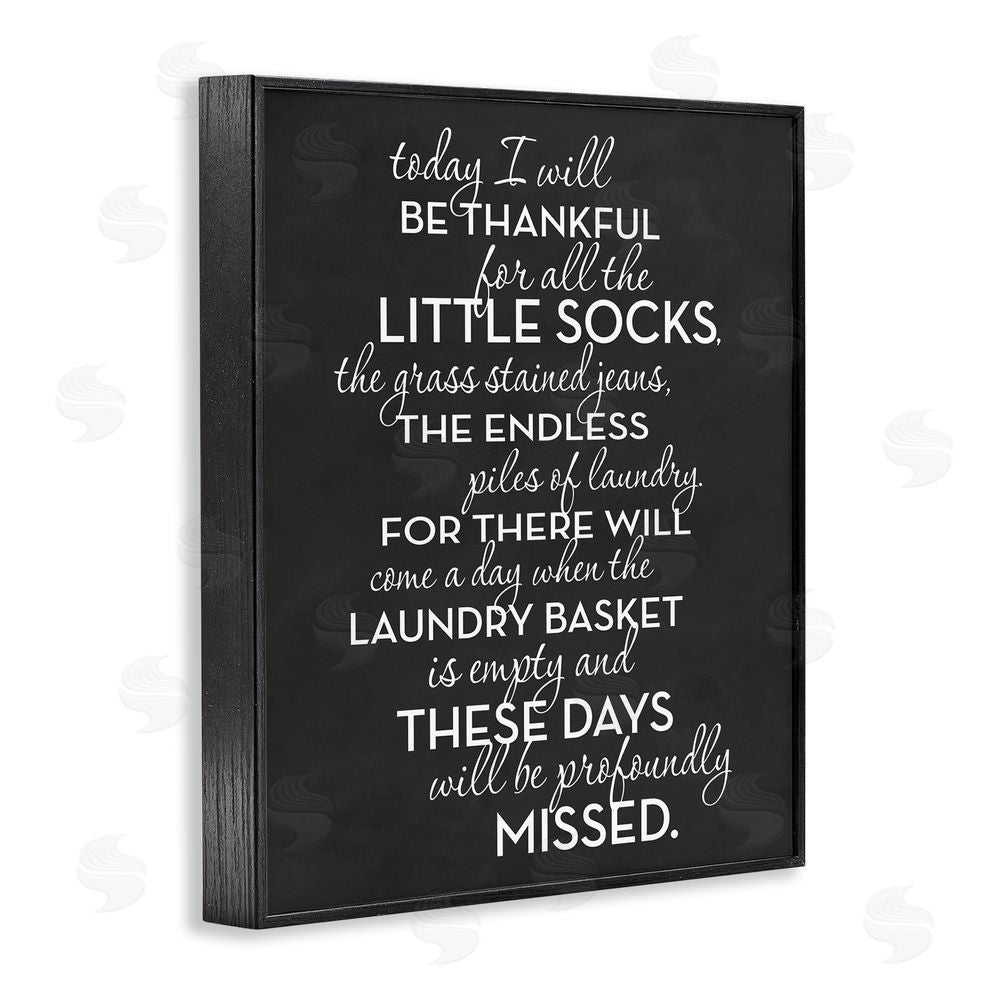 Lettered and Lined Family Parenting Phrase Black Framed Giclee Wall Art Print