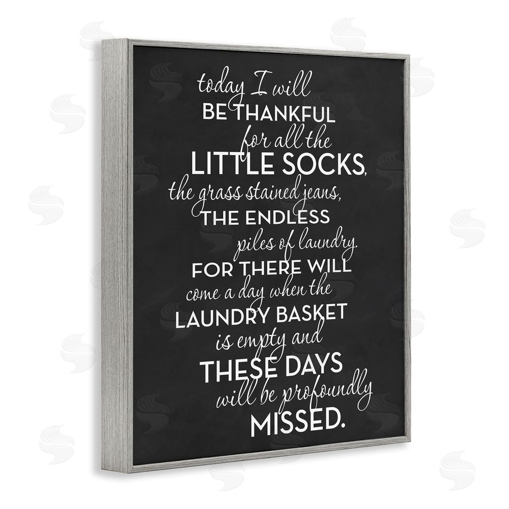 Lettered and Lined Family Parenting Phrase Gray Framed Giclee Wall Art Print
