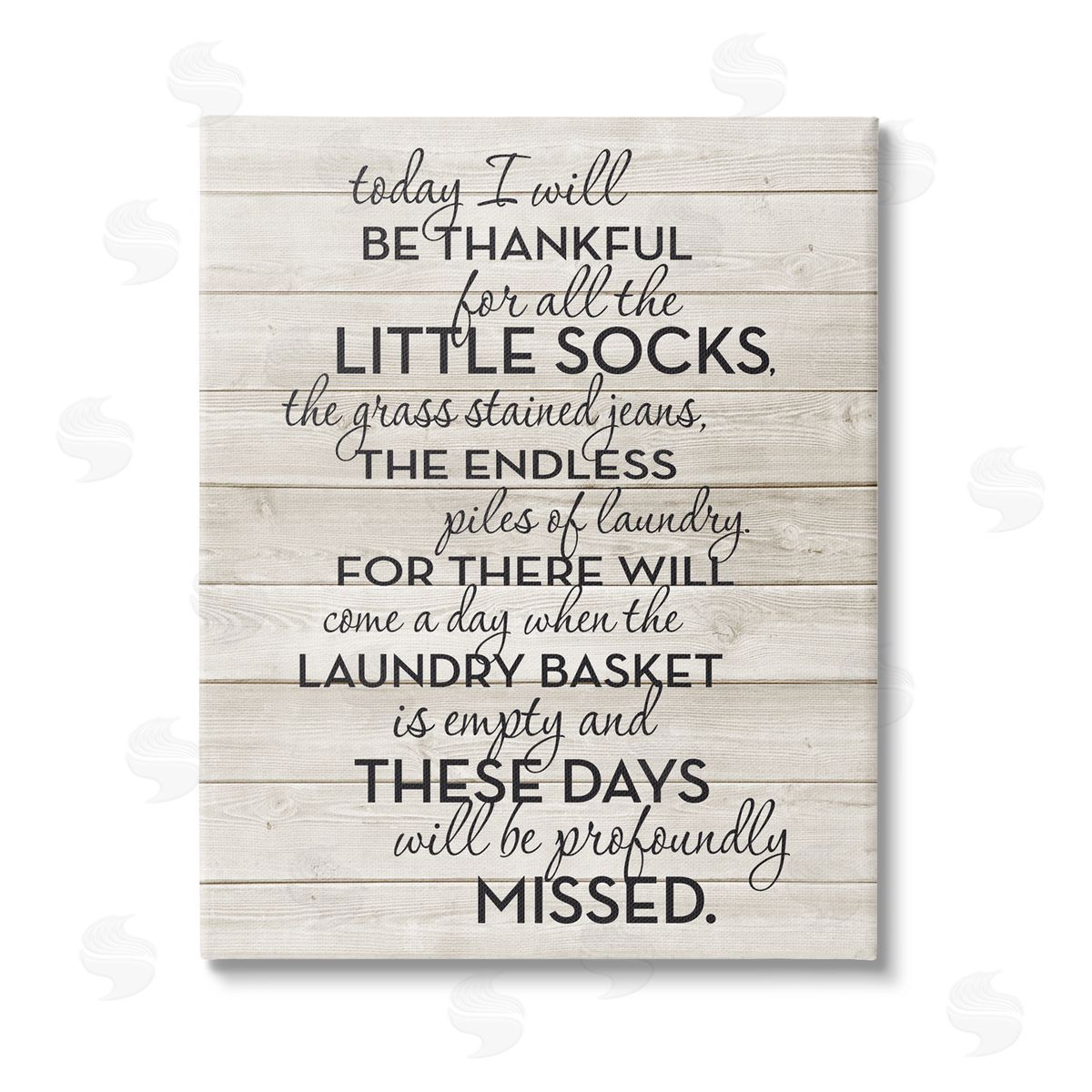 Lettered and Lined Rustic Parenting Phrase Stretched Canvas Wall Art Print