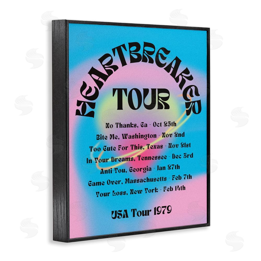 House of Lulu Vintage Heartbreak Tour Black Framed Giclee Wall Art Print