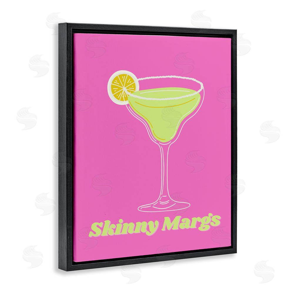 House of Lulu Vivid Skinny Margs Black Floating Frame Canvas Wall Art Print