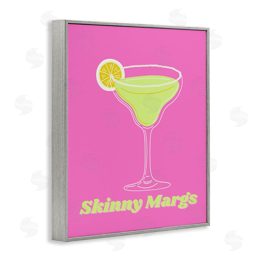 House of Lulu Vivid Skinny Margs Gray Framed Giclee Wall Art Print
