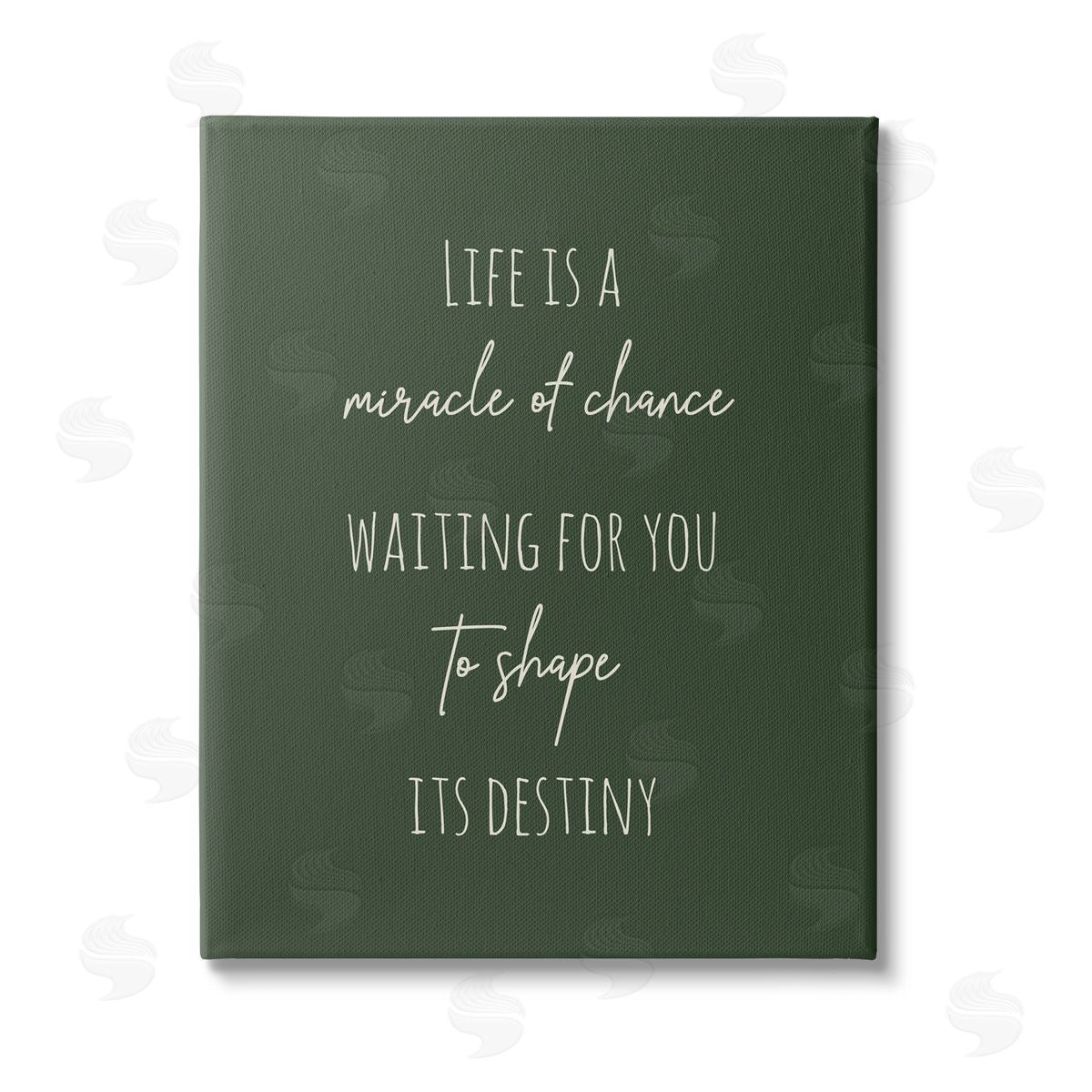 Birch & Ink Shape Life's Destiny Phrase Stretched Canvas Wall Art Print