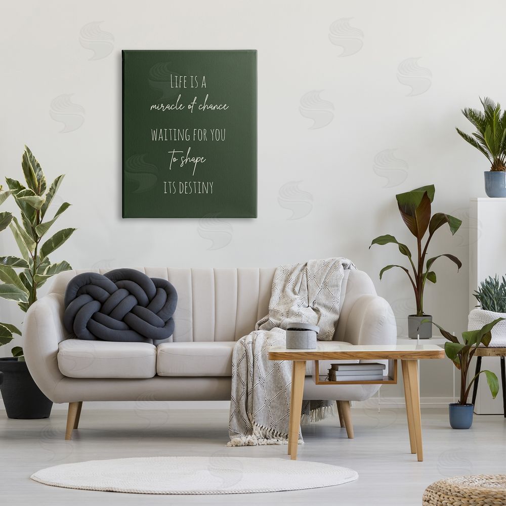 Birch & Ink Shape Life's Destiny Phrase Canvas Wall Art Print in Room