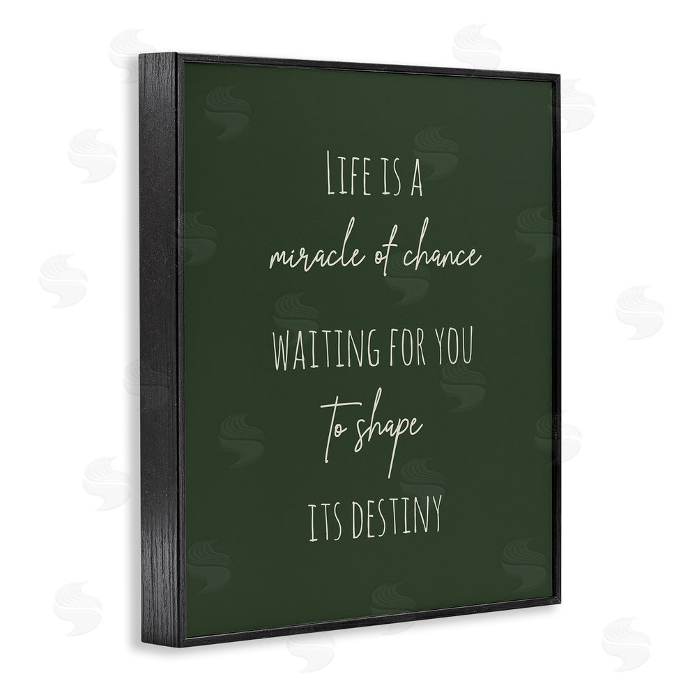 Birch & Ink Shape Life's Destiny Phrase Black Framed Giclee Wall Art Print