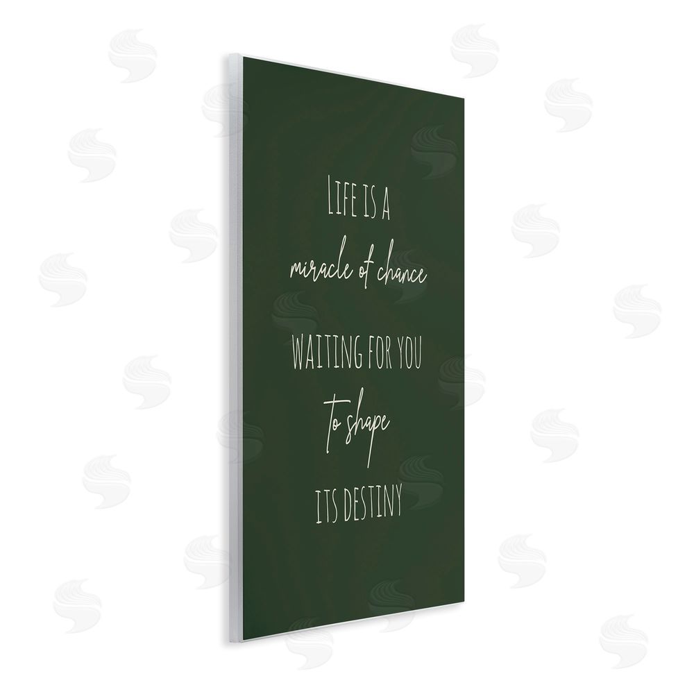 Birch & Ink Shape Life's Destiny Phrase Wall Plaque Art Print