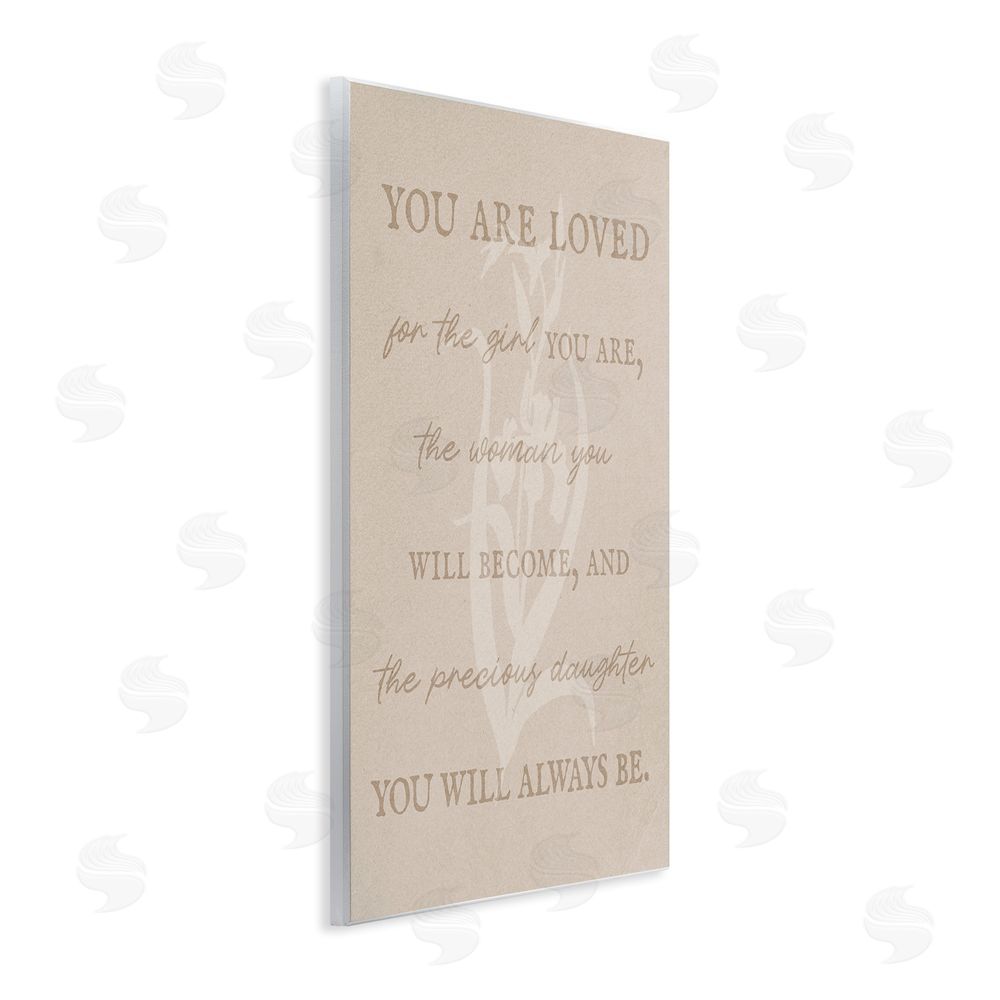 Stupell Studio Precious Daughter Family Phrase Wall Plaque Art Print