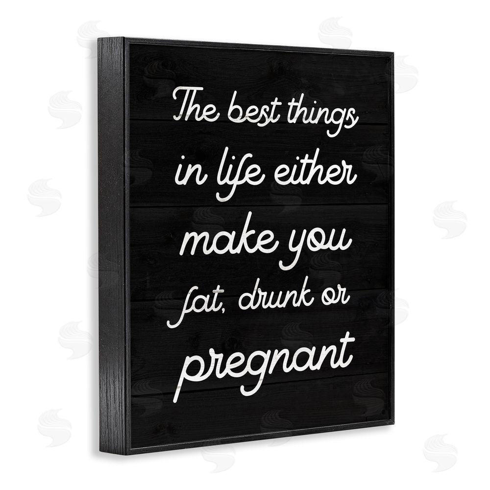 Stupell Studio Funny Best Things In Life Black Framed Giclee Wall Art Print