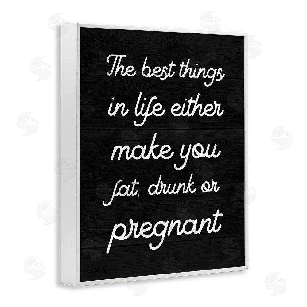 Stupell Studio Funny Best Things In Life White Framed Giclee Wall Art Print