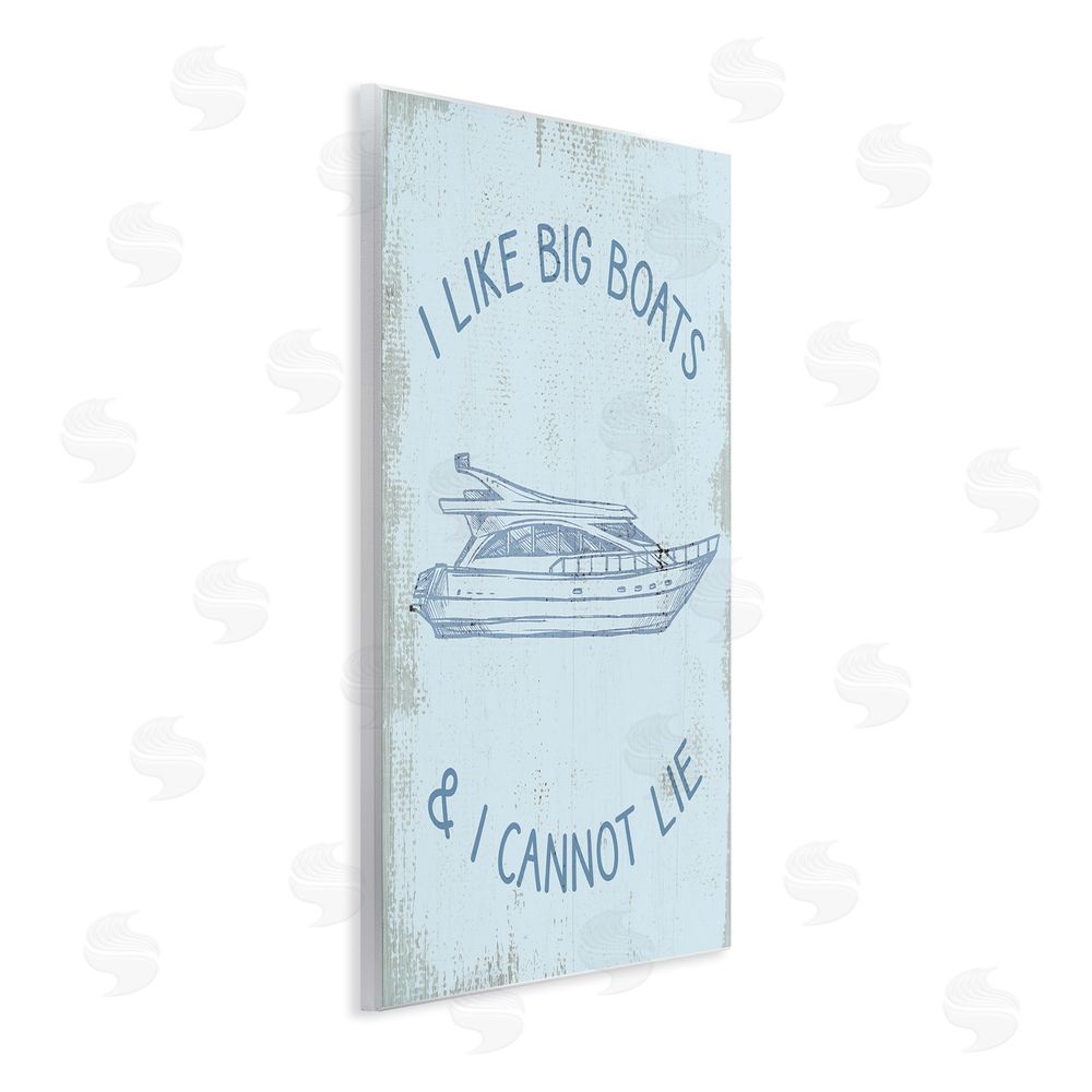 Stupell Studio Funny Rustic Big Boats Wall Plaque Art Print