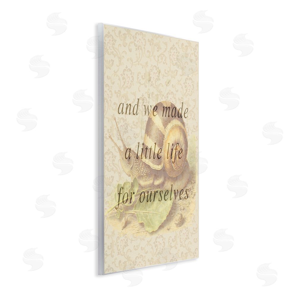 Stupell Studio Vintage Phrase with Snail Wall Plaque Art Print