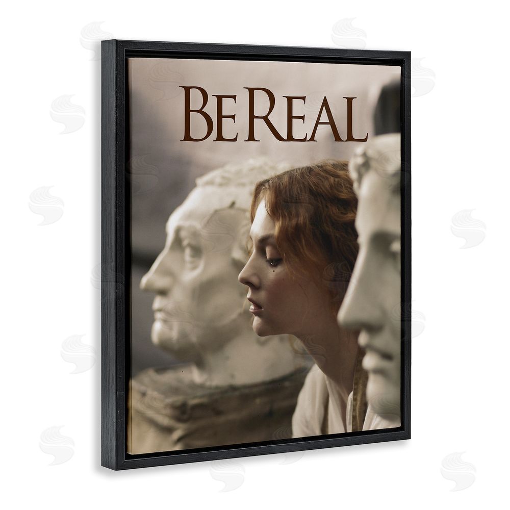 Steve Hunziker Be Real Classical Sculptures Black Floating Frame Canvas Wall Art Print