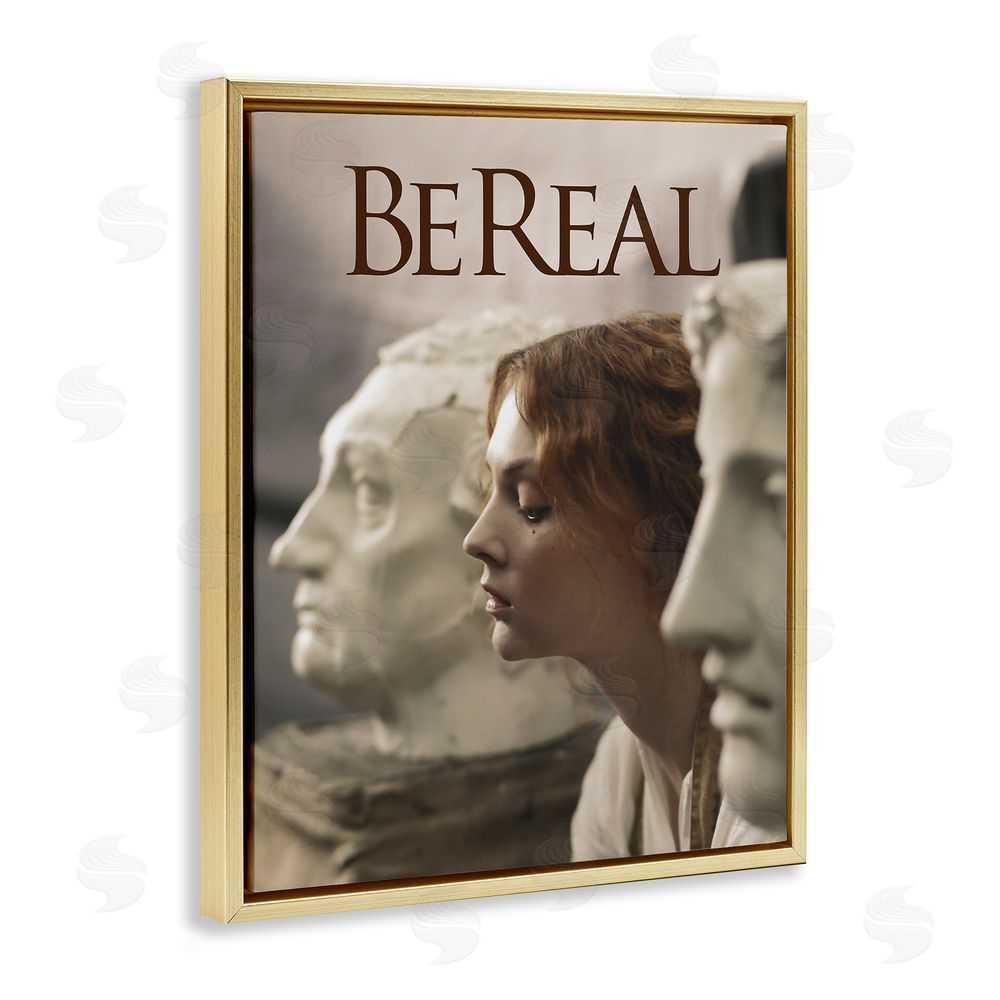 Steve Hunziker Be Real Classical Sculptures Gold Floating Frame Canvas Wall Art Print