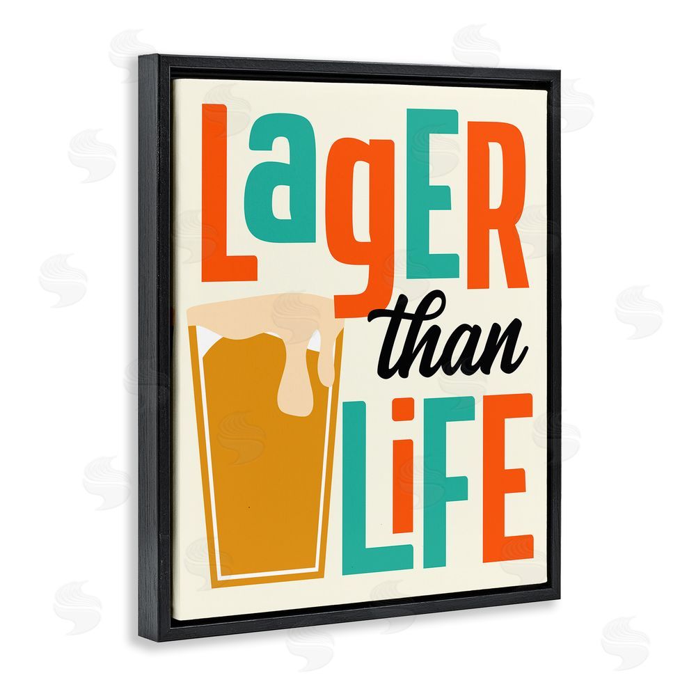 Anna Quach Vintage Lager Than Life Black Floating Frame Canvas Wall Art Print