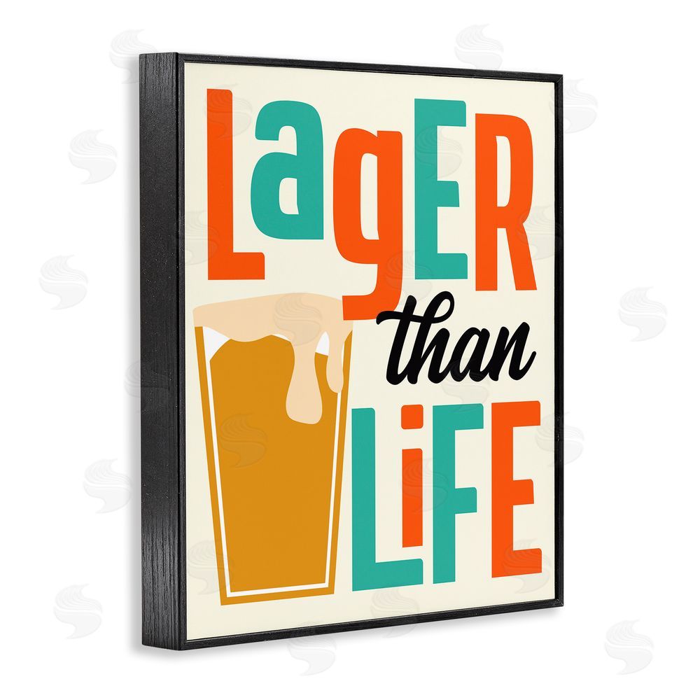 Anna Quach Vintage Lager Than Life Black Framed Giclee Wall Art Print