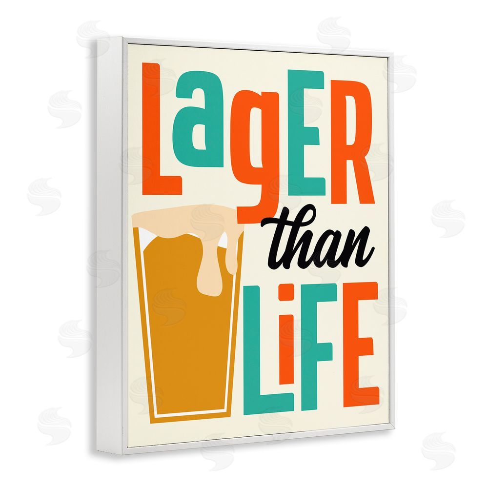 Anna Quach Vintage Lager Than Life White Framed Giclee Wall Art Print