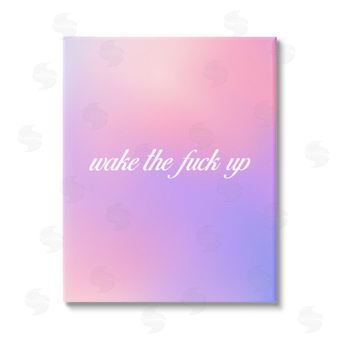 House of Lulu Pastel Wake Up Curse Stretched Canvas Wall Art Print