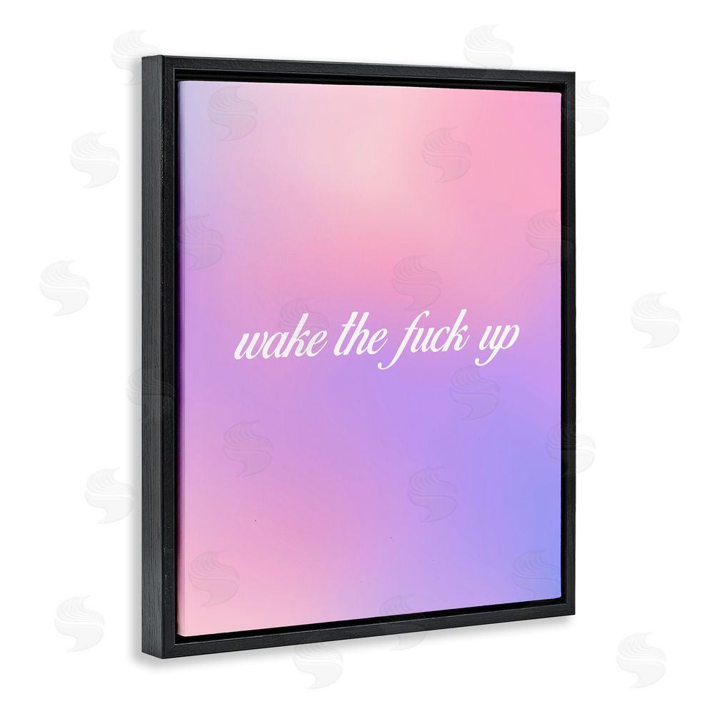 House of Lulu Pastel Wake Up Curse Black Floating Frame Canvas Wall Art Print