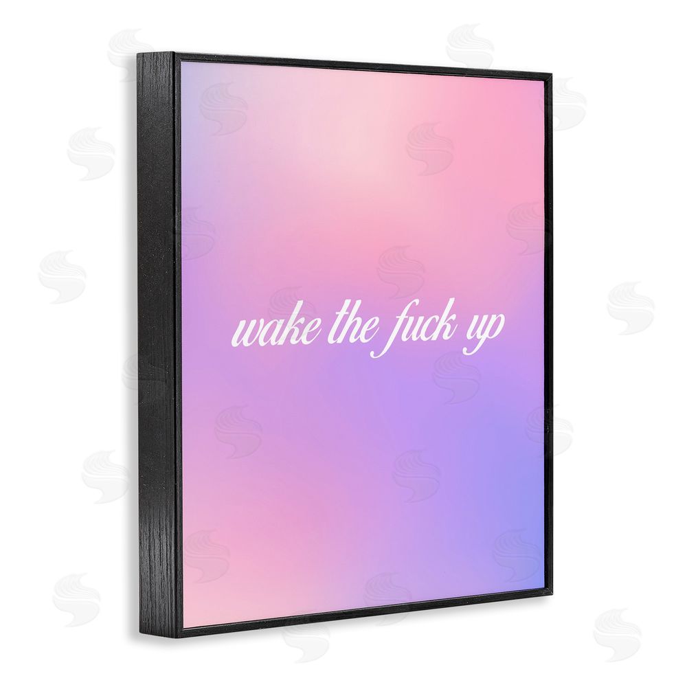 House of Lulu Pastel Wake Up Curse Black Framed Giclee Wall Art Print