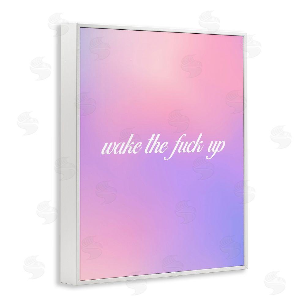 House of Lulu Pastel Wake Up Curse White Framed Giclee Wall Art Print