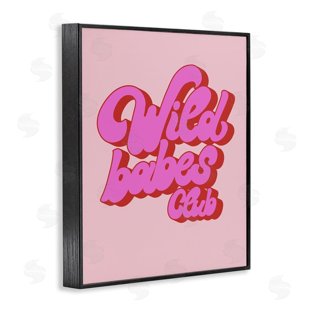 House of Lulu Groovy Wild Babes Club Black Framed Giclee Wall Art Print