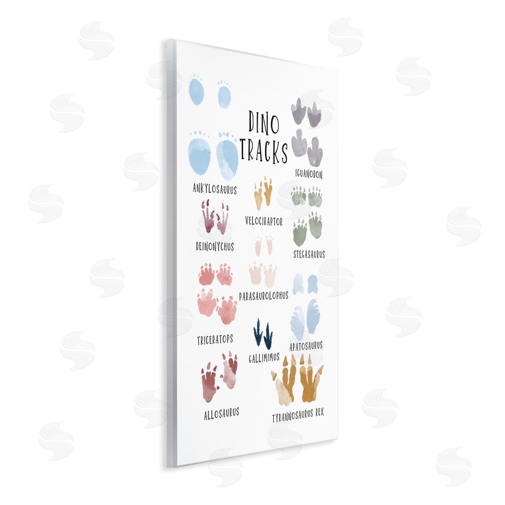 Katie Griggs Dino Tracks Diagram Wall Plaque Art Print