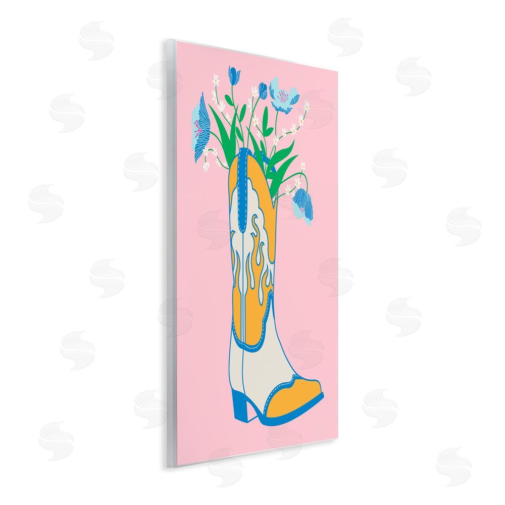 Grace Popp Pastel Cowgirl Boot Wall Plaque Art Print