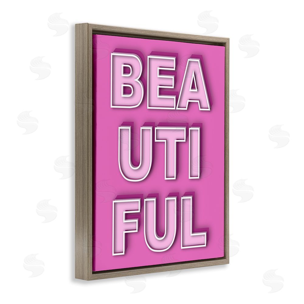 Martina Pavlova Bold Motivational Beautiful Text Brown Floating Frame Canvas Wall Art Print