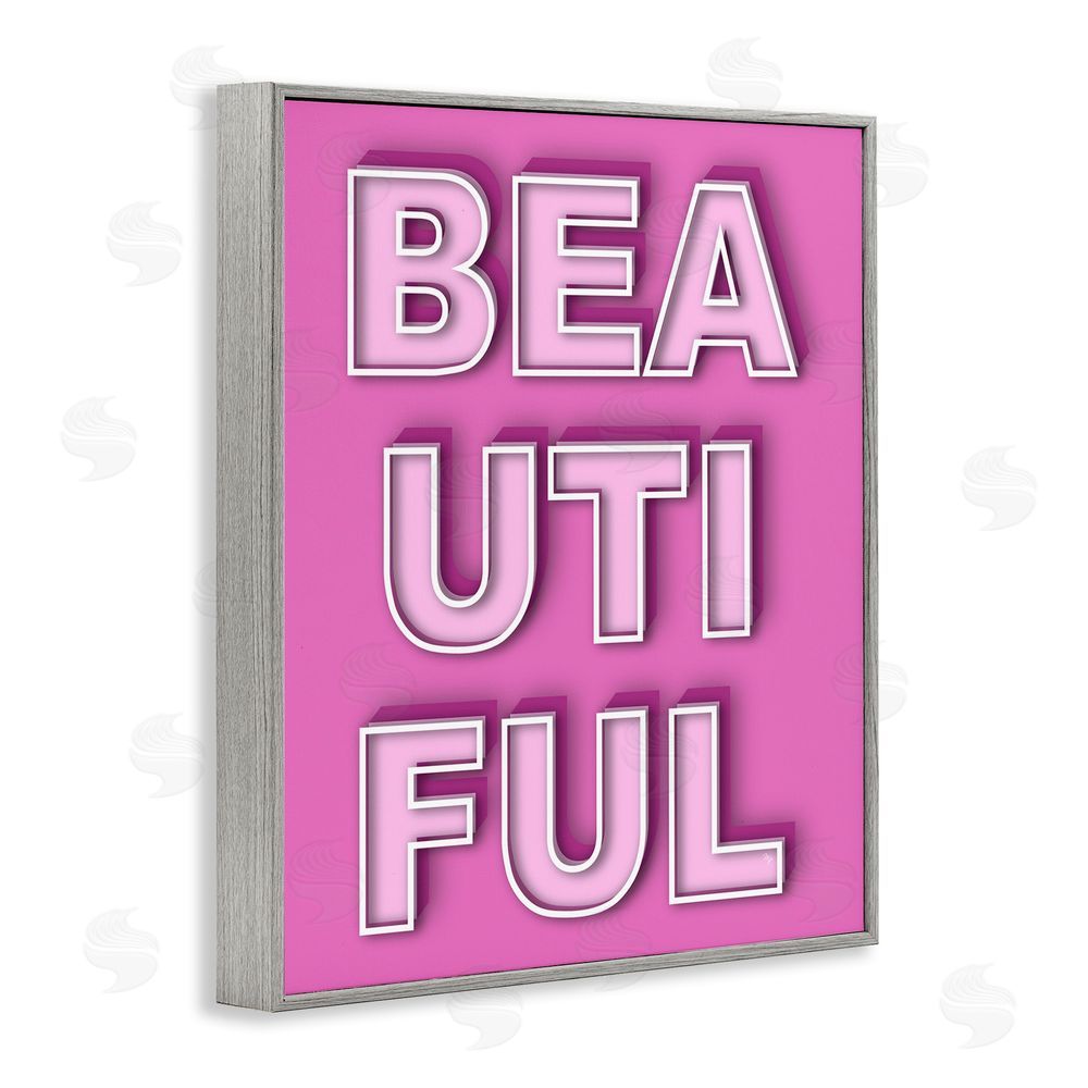 Martina Pavlova Bold Motivational Beautiful Text Gray Framed Giclee Wall Art Print