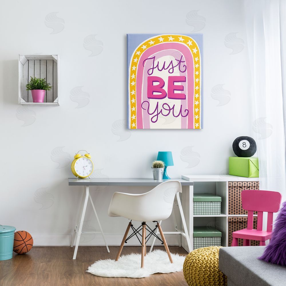 Kristina Hultkrantz Just Be You Inspirational Canvas Wall Art Print in Room