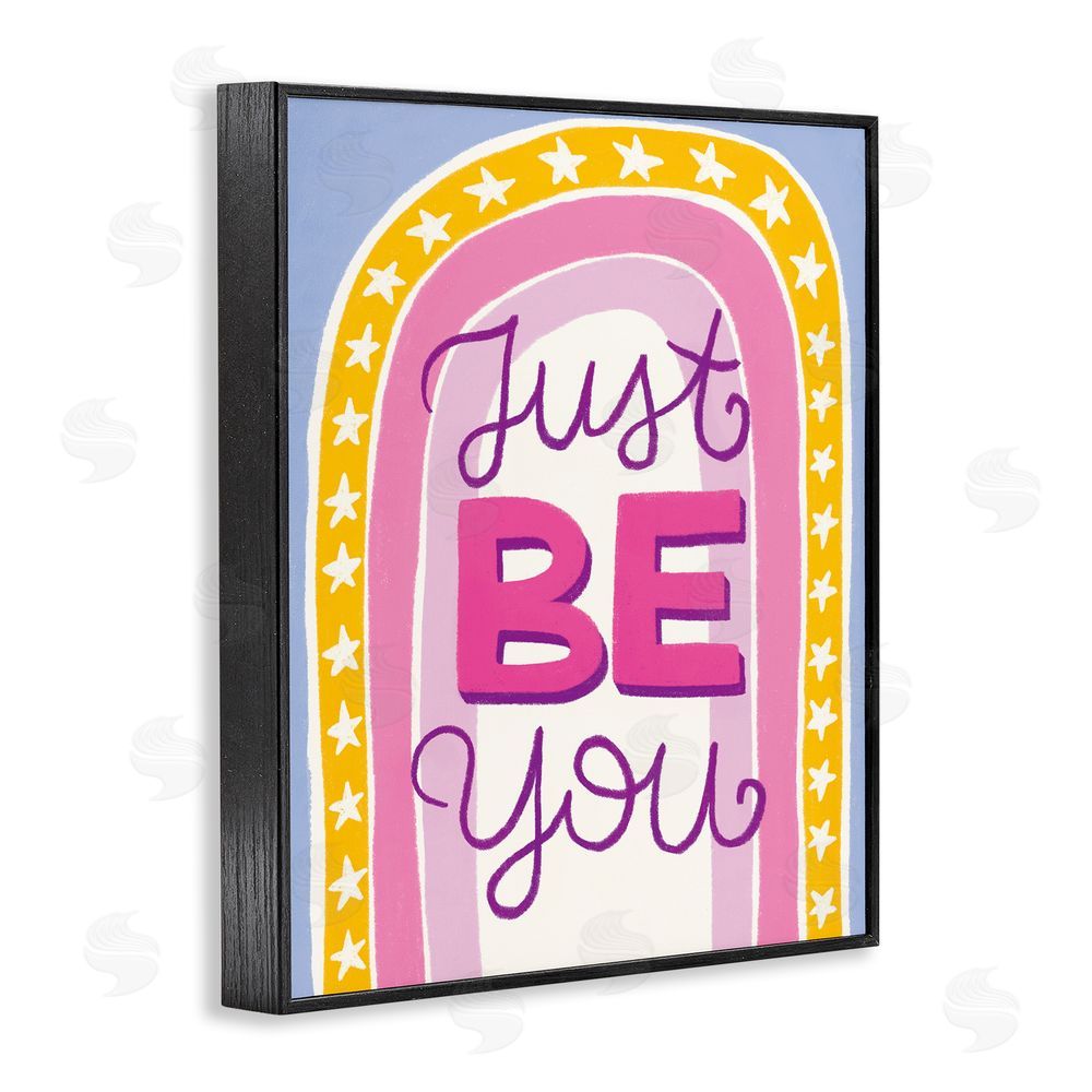 Kristina Hultkrantz Just Be You Inspirational Black Framed Giclee Wall Art Print