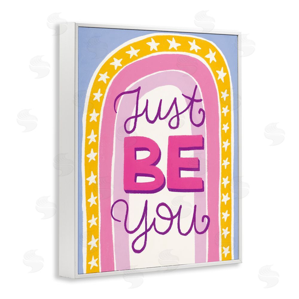 Kristina Hultkrantz Just Be You Inspirational White Framed Giclee Wall Art Print