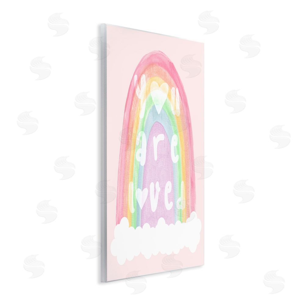 Stupell Studio You Are Loved Pastel Phrase Wall Plaque Art Print