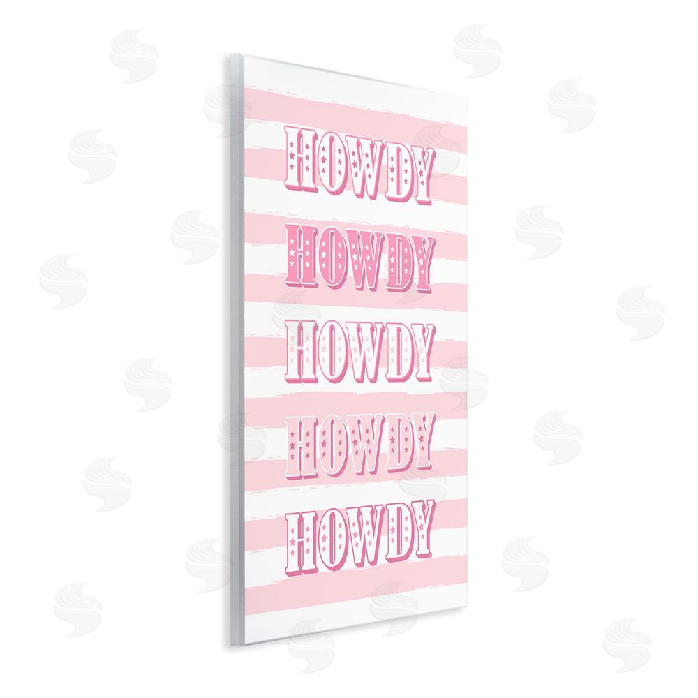 Martina Pavlova Howdy Pink & White Stripes Wall Plaque Art Print