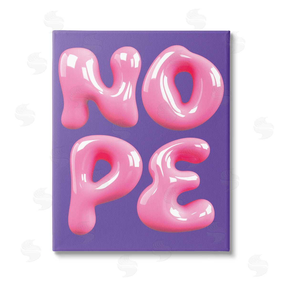 House of Lulu Abstract Nope Bold Text Stretched Canvas Wall Art Print