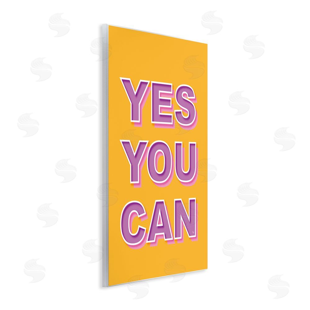 Martina Pavlova Yes You Can Purple & Yellow Wall Plaque Art Print