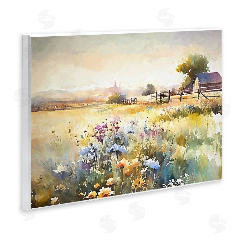 Ramona Murdock Wildflower Farm Field Wall Plaque Art Print
