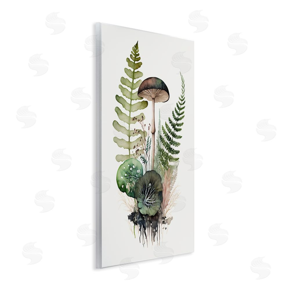 Petal Prints Design Mushroom & Ferns Nature Wall Plaque Art Print