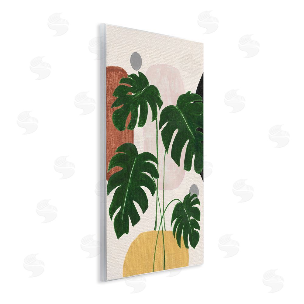 Janet Tava Boho Monstera with Shapes Wall Plaque Art Print