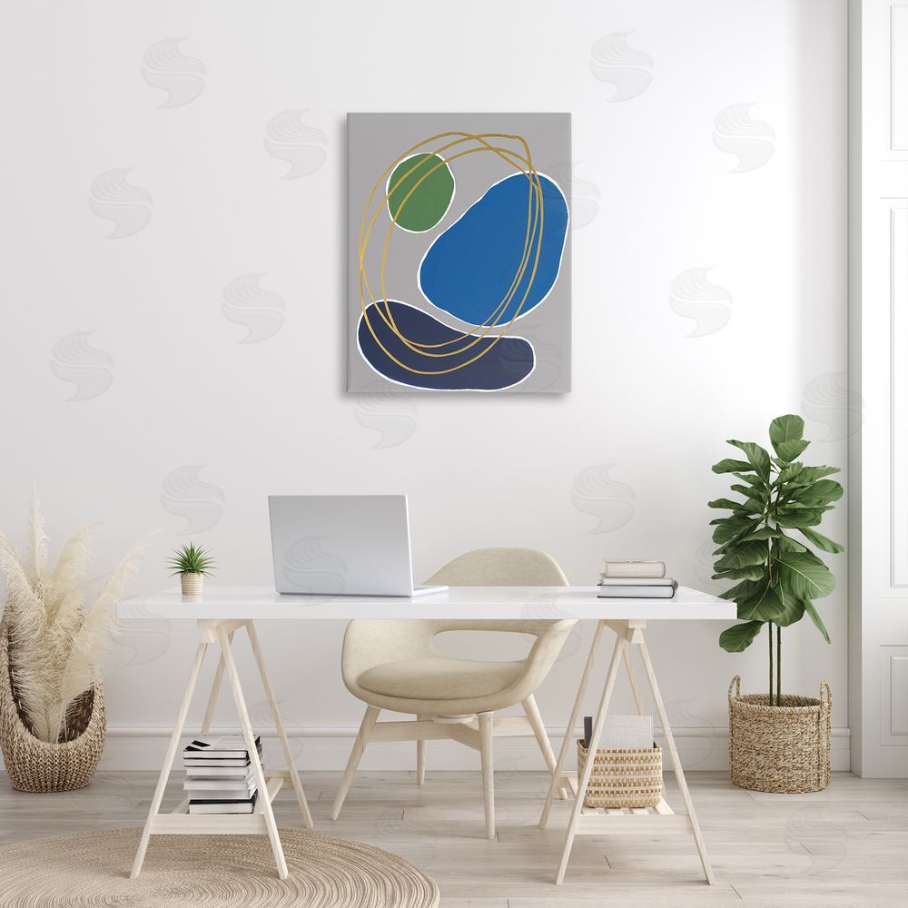 Regina Moore Oblong Geometric Shapes Canvas Wall Art Print in Room