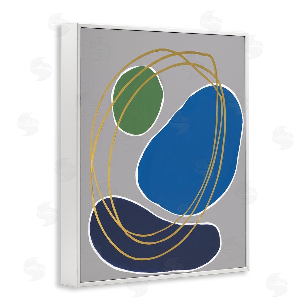 Regina Moore Oblong Geometric Shapes White Framed Giclee Wall Art Print