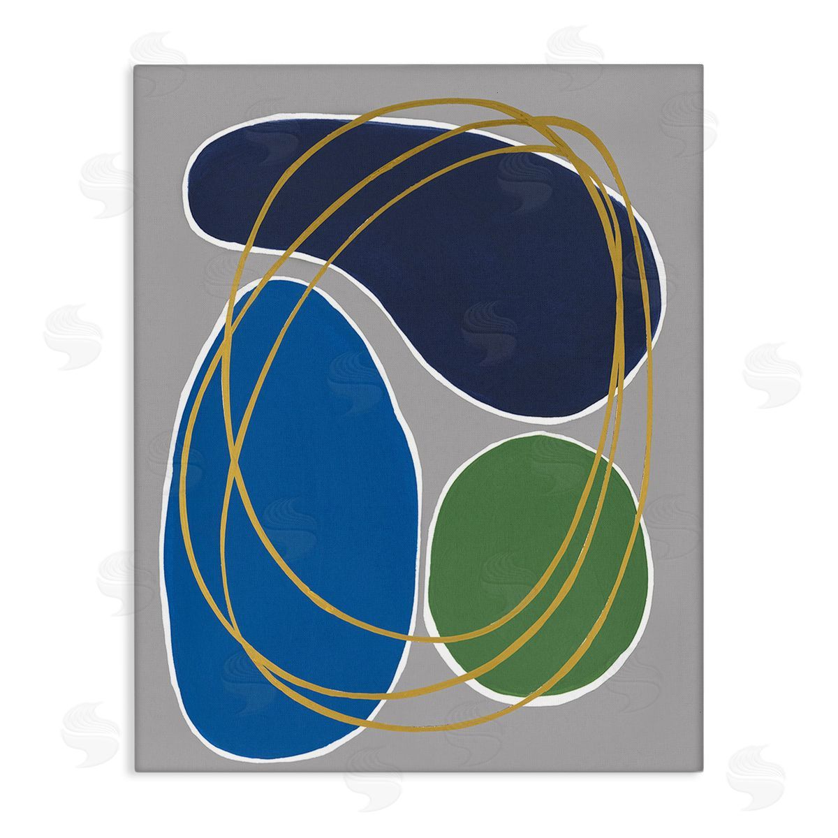 Regina Moore Abstract Oblong Shapes Stretched Canvas Wall Art Print