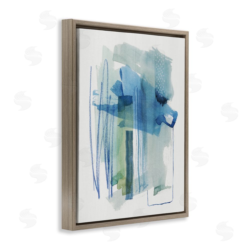 Grace Popp Chaotic Nautical Abstraction Brown Floating Frame Canvas Wall Art Print