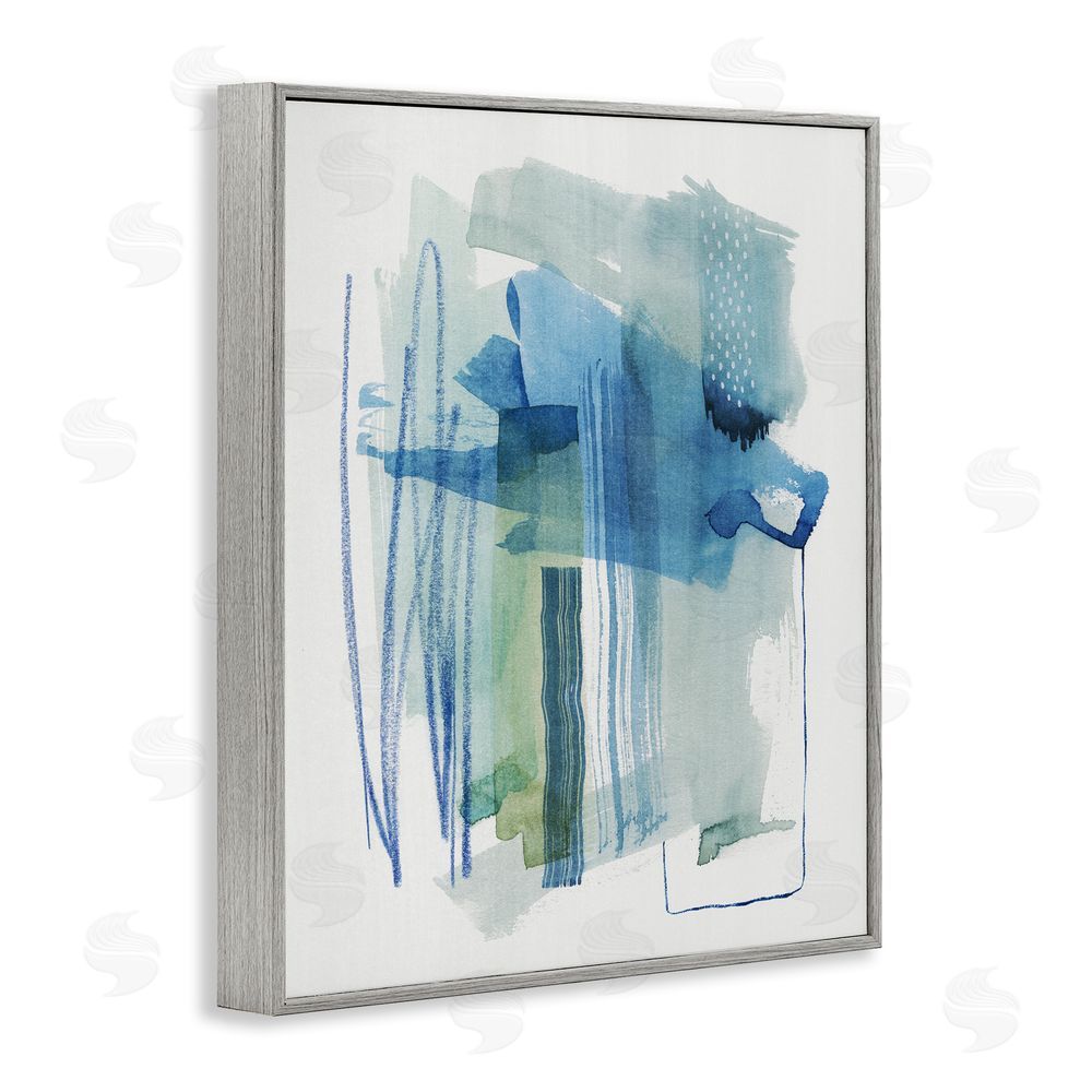 Grace Popp Chaotic Nautical Abstraction Gray Framed Giclee Wall Art Print