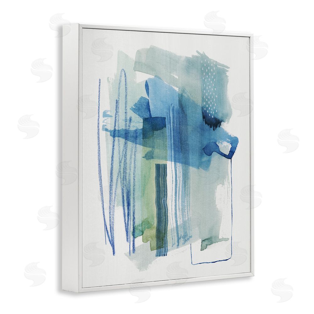 Grace Popp Chaotic Nautical Abstraction White Framed Giclee Wall Art Print